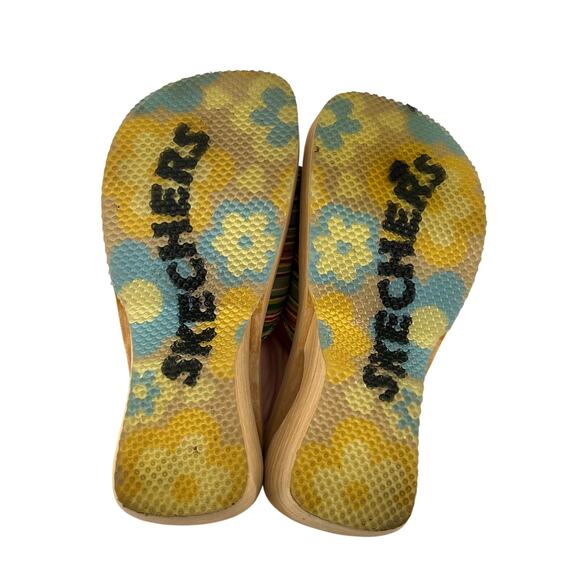Vintage y2k Women's Boho Striped Something Else Skechers Chunky Platform Sandals - Picture 5 of 7